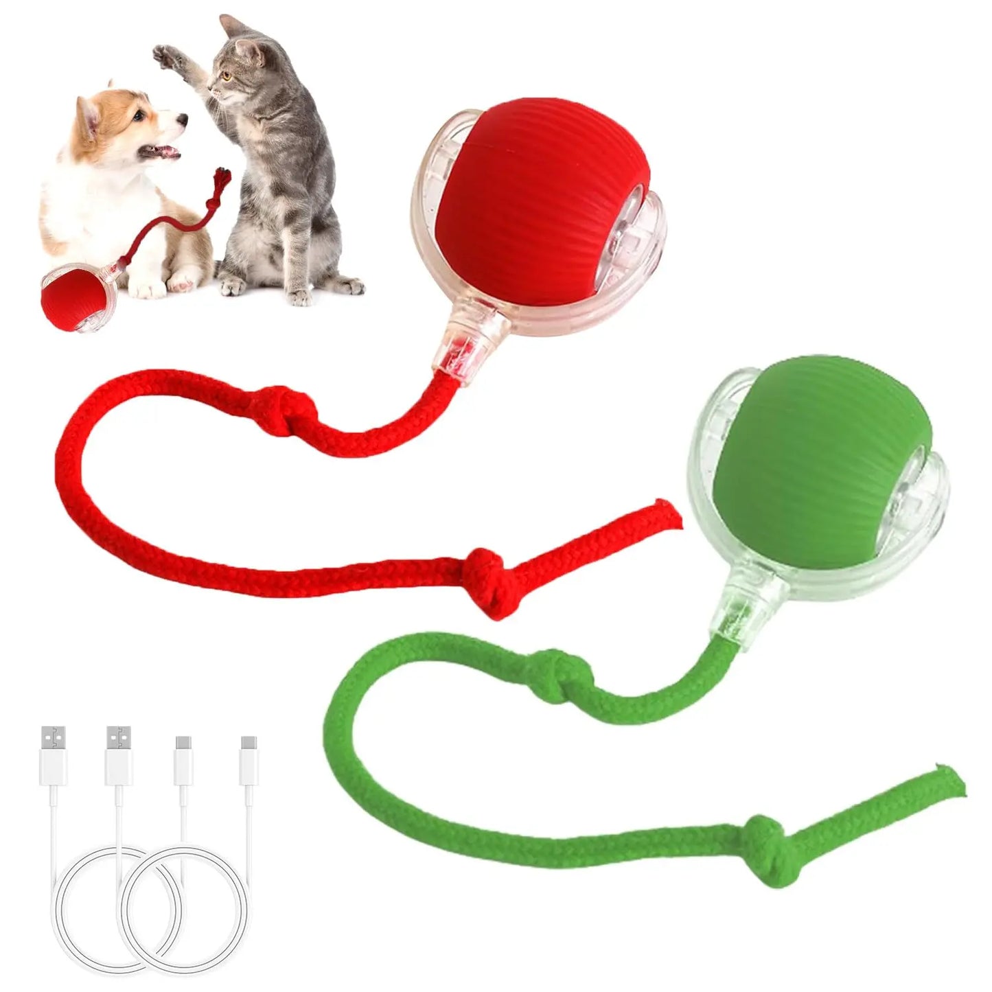 Automated Interactive Cat Toy Ball: Motion-Sensing Electric Ball for Indoor Cats and Dogs, Enhancing Playtime and Physical Activity. Ideal Pet Gift and Accessory.