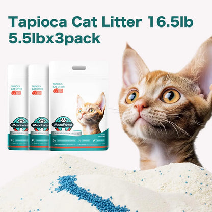 Moonforest Premium Clumping Tofu Cat Litter - Low Dust Formula for Optimal Feline Comfort