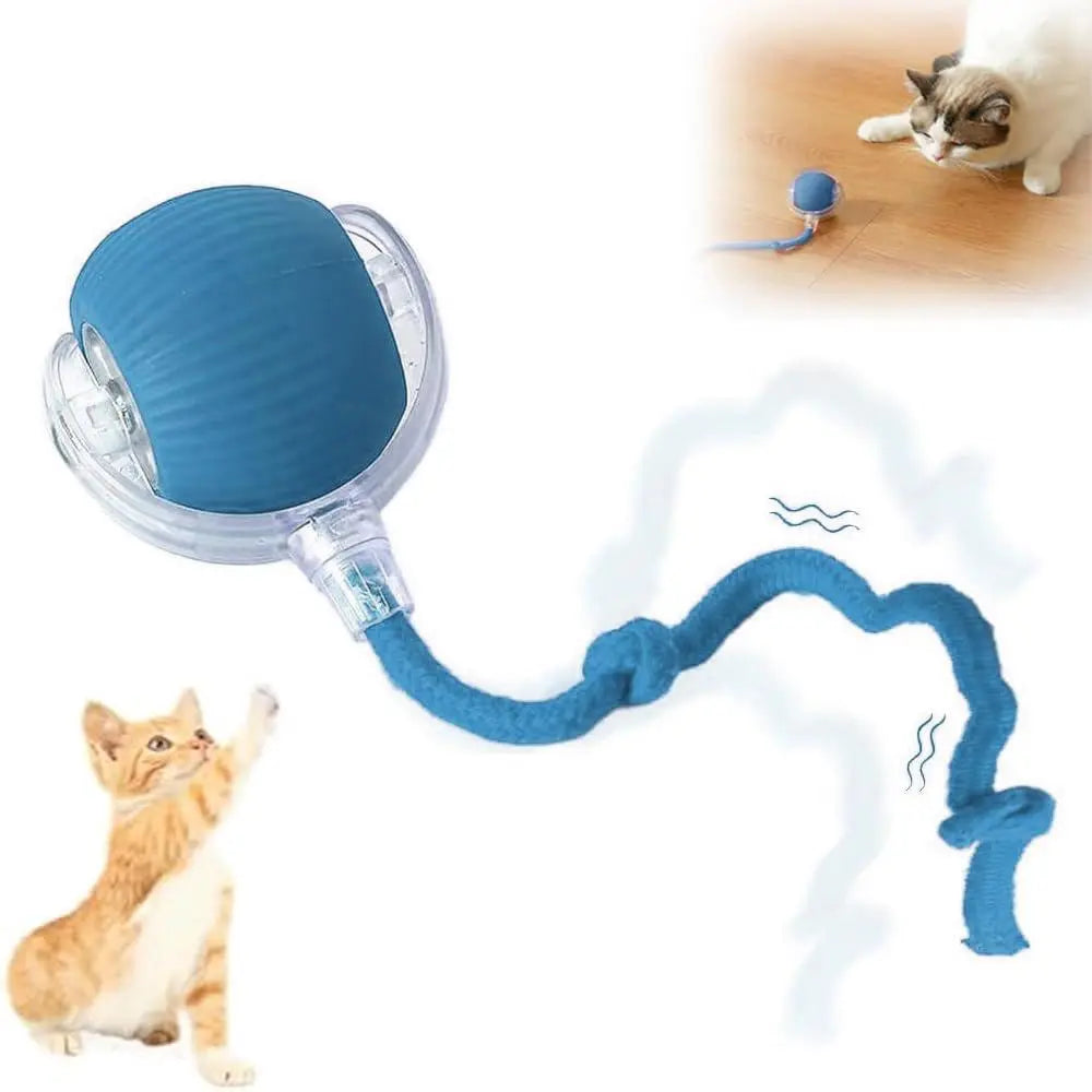 Automated Interactive Cat Toy Ball: Motion-Sensing Electric Ball for Indoor Cats and Dogs, Enhancing Playtime and Physical Activity. Ideal Pet Gift and Accessory.