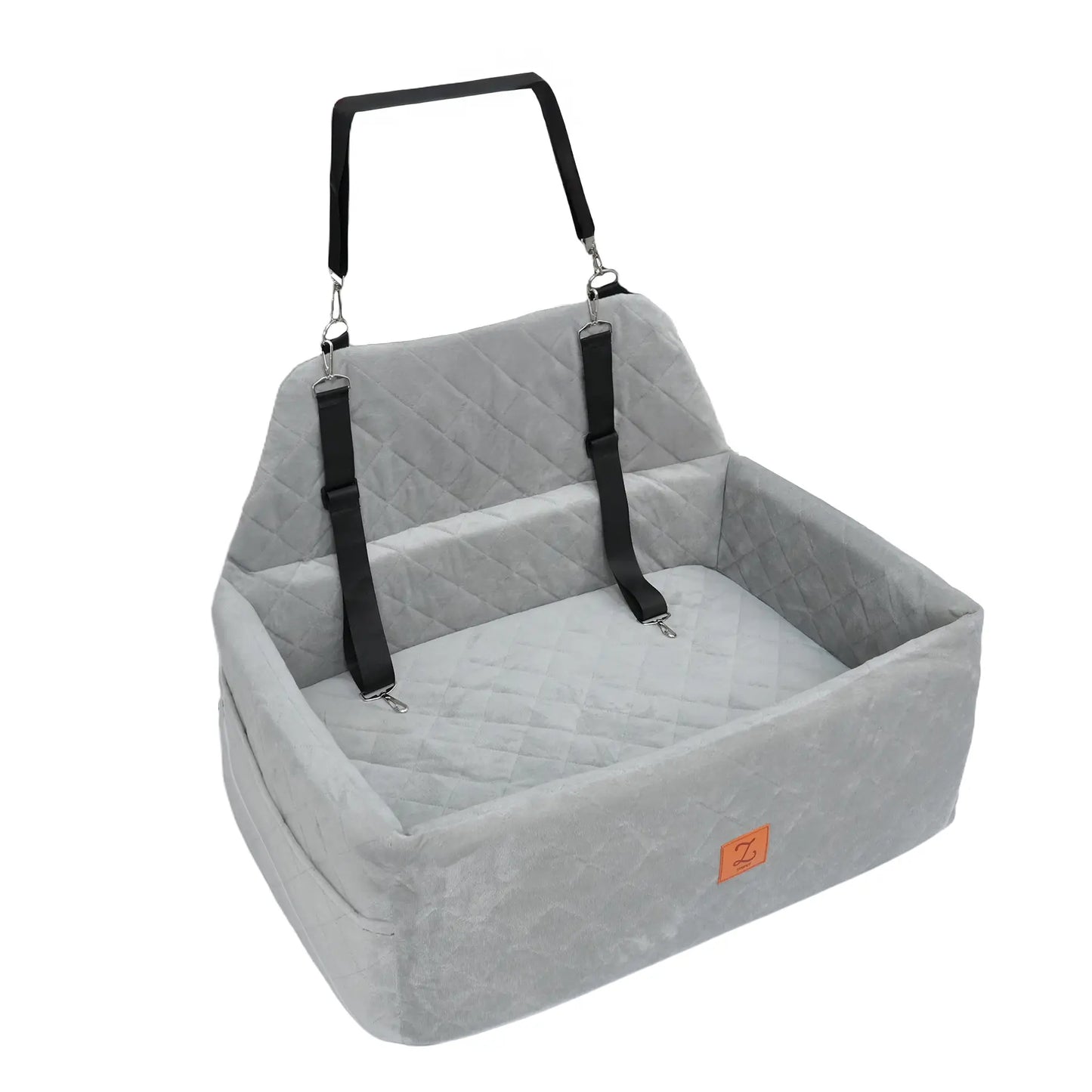 Zvrpet Fully Detachable and Washable Memory Foam Dog Car Seat with Adjustable Straps and Anti-Slip Bottom for SUV Back Seat Pet Bed