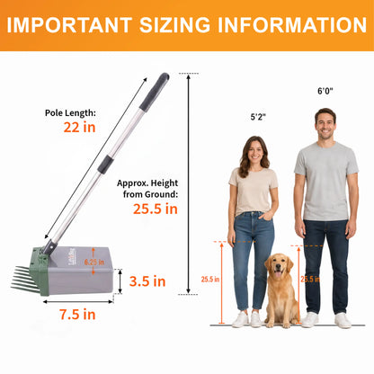 Neater Pets Lift N' Bag Dog Pooper Scooper 2.0 - 22-Inch Pole with Scoop-To-Bag Design, One-Handed Operation, Extra-Large Bags, Made in the USA