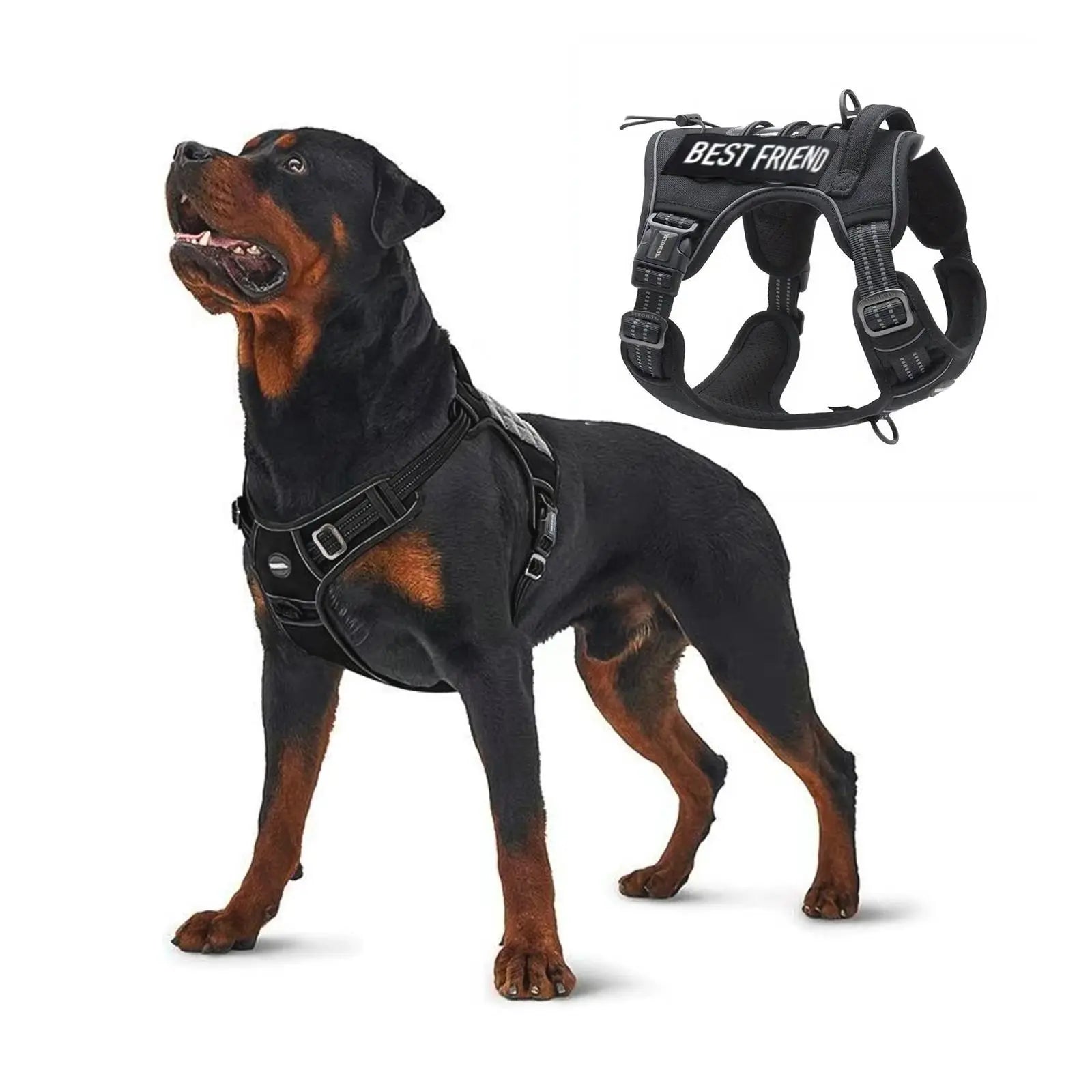 Auroth Tactical Dog Harness - Versatile Walking and Safety Harness for Small to Large Dogs, Durable and Reflective, Adjustable No-Pull Design, Ideal Pet Supplies