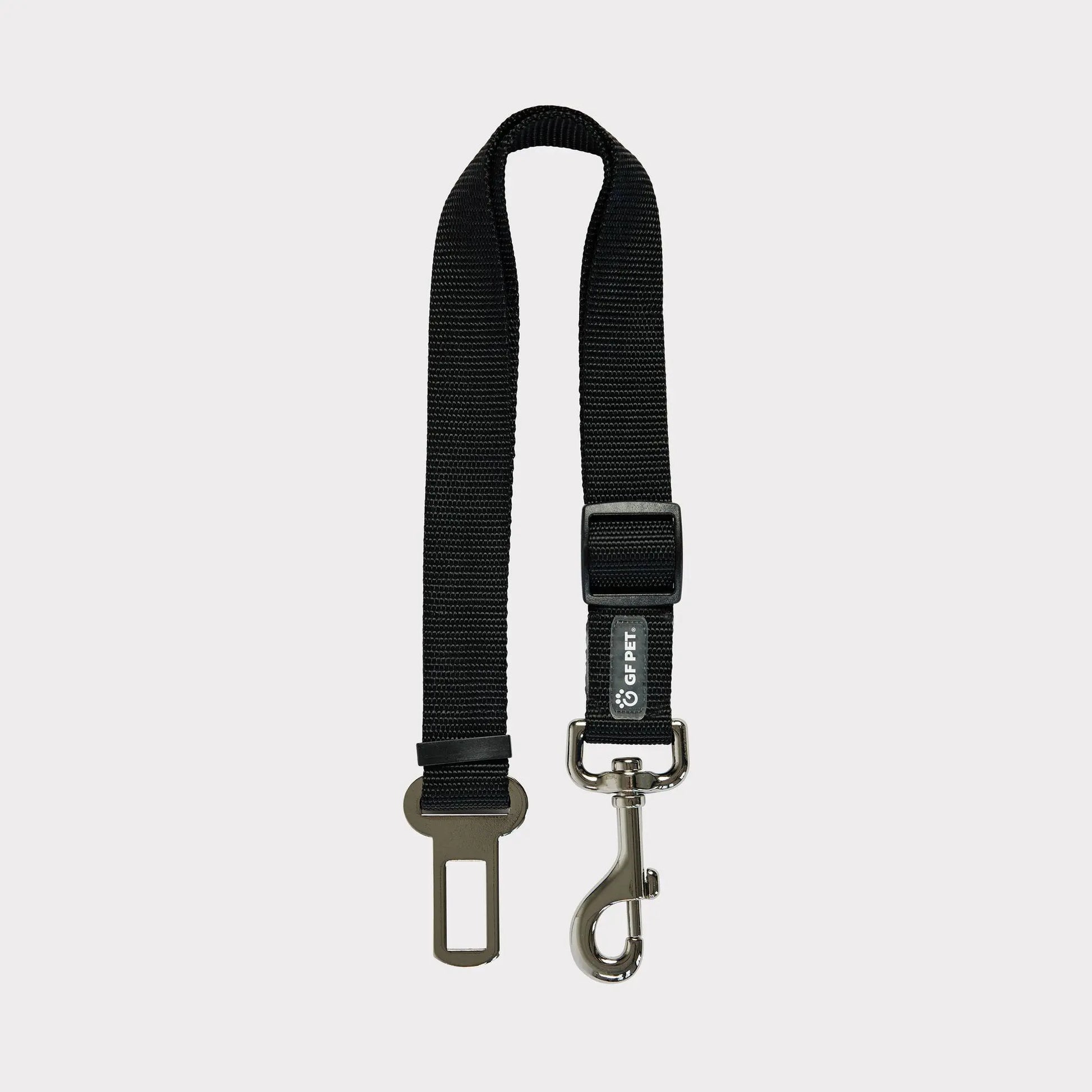 Pet Seat Belt Tether (Black) Compatible with Standard Automobile Buckles