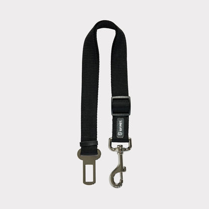 Pet Seat Belt Tether (Black) Compatible with Standard Automobile Buckles