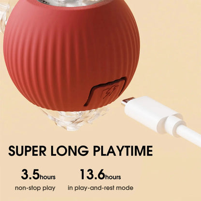Automated Interactive Cat Toy Ball: Motion-Sensing Electric Ball for Indoor Cats and Dogs, Enhancing Playtime and Physical Activity. Ideal Pet Gift and Accessory.