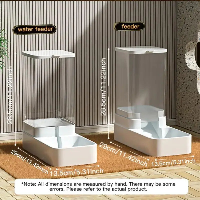 Summer Transparent Large Capacity Automatic Pet Feeder and Water Dispenser for Dogs and Cats