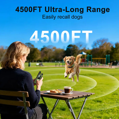 JUGBOW Remote Dog Training Collar - 4500FT Range, IPX8 Waterproof, 4 Training Modes, Rechargeable E-Collar for Behavior Correction