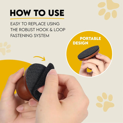 Pet Nail Care File Set - Includes 3 Replaceable Sheets and Ergonomic Wooden Handle for Stress-Free Grooming of Dogs and Cats