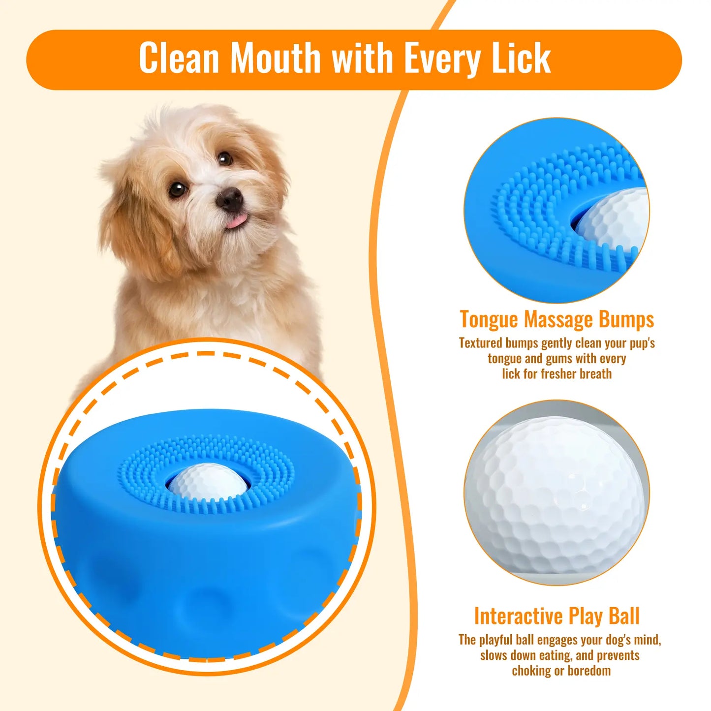 3-in-1 Suction Slow Feeder Dog Bowl with No-Spill Licking Mat, Integrated Treat Ball, and Cleaning Brush - Interactive Anti-Slip Design for Yogurt, Peanut Butter, and Liquid Treats