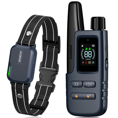 JUGBOW Remote Dog Training Collar - 4500FT Range, IPX8 Waterproof, 4 Training Modes, Rechargeable E-Collar for Behavior Correction