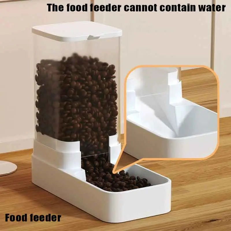 Summer Transparent Large Capacity Automatic Pet Feeder and Water Dispenser for Dogs and Cats