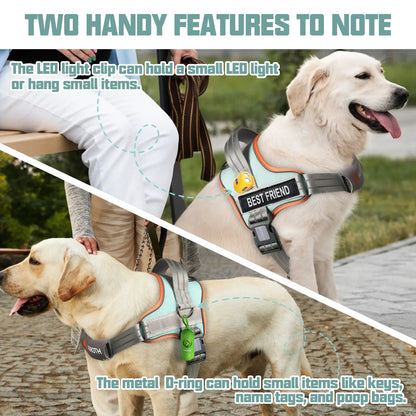 Auroth No-Pull Dog Harness with Safety Straps – Soft Padded Service Vest, Reflective and Adjustable, Easy On & Off – Perfect for Walking and Training, Suitable for Small, Medium, and Large Dogs