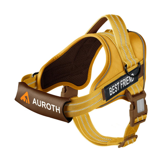 Auroth No-Pull Dog Harness with Safety Straps – Soft Padded Service Vest, Reflective and Adjustable, Easy On & Off – Perfect for Walking and Training, Suitable for Small, Medium, and Large Dogs