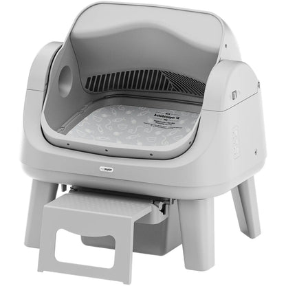 Petpivot Autoscooper 12 Lite Open Top Self-Cleaning Cat Litter Box with Automatic Operation, Dual Safety Sensors, Anti-Pinch Protection, and Senior Cat Accessibility Step