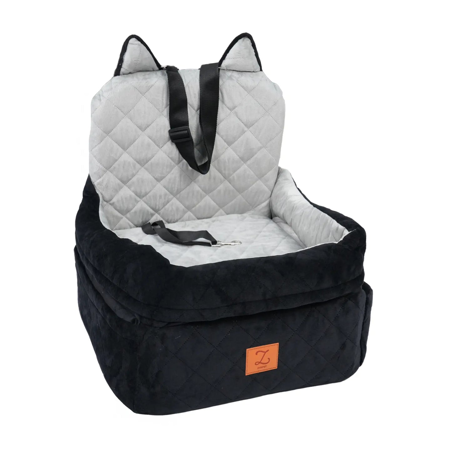 Zvrpet Fully Detachable and Washable Memory Foam Dog Car Seat with Adjustable Straps and Anti-Slip Bottom for SUV Back Seat Pet Bed