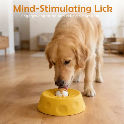 Pawpace Versatile Dog Bowl: Slow Feeder with Lick Ball, Oral Hygiene Features, 8 Suction Cups, and Mess-Free Liquid Treat Enrichment for Pet Lovers