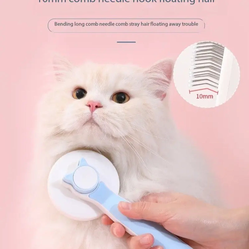 2025 Premium Pet Grooming Brush - Self-Cleaning, De-Shedding, and Hair Removal Tool for Pet Care