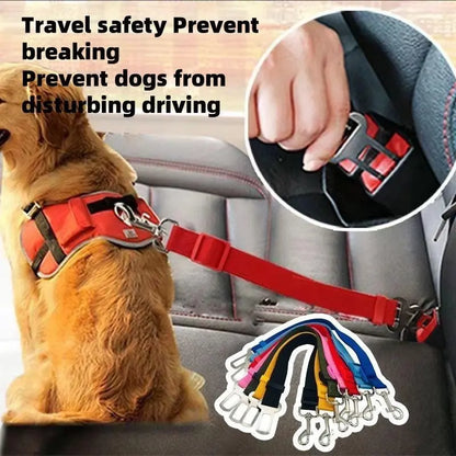 2-Pack Adjustable Pet Seatbelts for Dogs and Cats - Vehicle Headrest Restraint Harness, Safety Leads, USA Stock, Ships Tomorrow