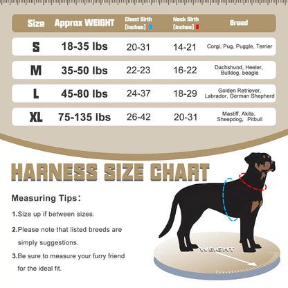Auroth Tactical Dog Harness - Versatile Walking and Safety Harness for Small to Large Dogs, Durable and Reflective, Adjustable No-Pull Design, Ideal Pet Supplies