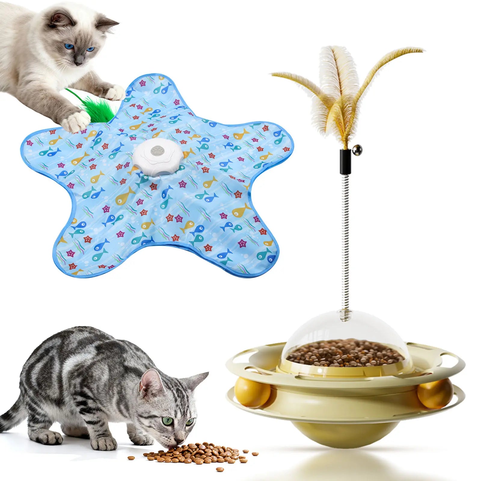 Interactive Rechargeable Feather Hunting Toy for Cats - Automatic Hide and Seek Indoor Exercise and Boredom Relief for All Breeds