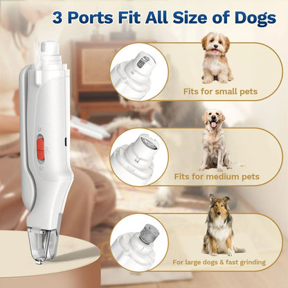 Catpick 2-in-1 Electric Pet Nail Clipper and Grinder with LED Light, Rechargeable and Ultra Quiet Grooming Tool for Dogs and Cats of All Sizes