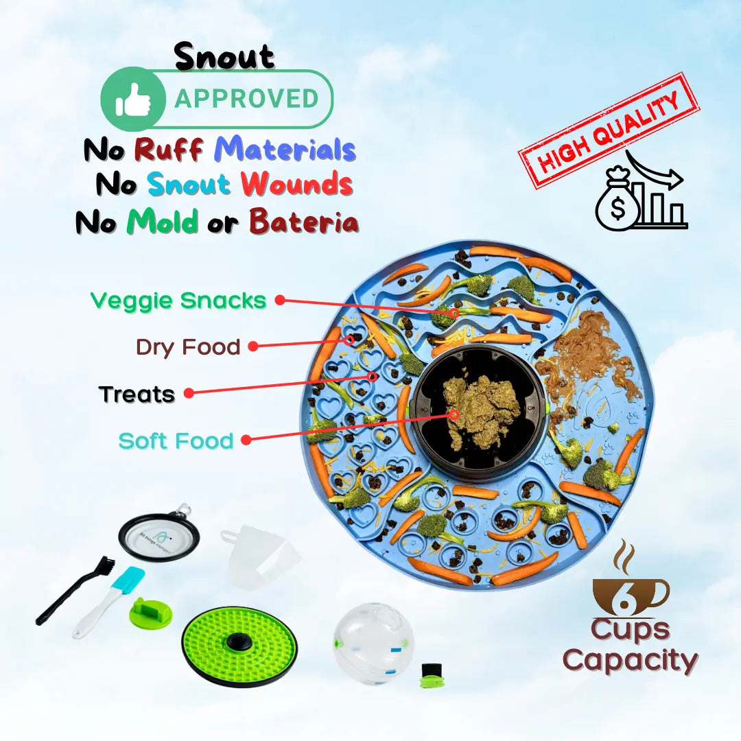 Multifunctional 8-in-1 Interactive Slow Feeder Snuffle Mat for Dogs and Cats