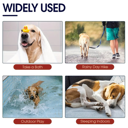Quick-Drying Embroidered Terry Dog Bathrobe with Adjustable Belly Band - Super-Absorbent and Soft Fabric