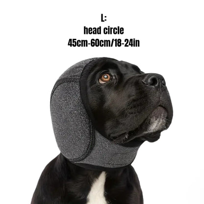 Dog Ear Protection Earmuffs and Bandana Set for Noise Reduction and Hearing Safety - Adjustable, Breathable Soft Material, Perfect for Swimming and Beach Activities