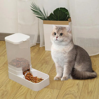 Summer Transparent Large Capacity Automatic Pet Feeder and Water Dispenser for Dogs and Cats