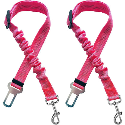 2-Pack Adjustable Pet Seatbelts for Dogs and Cats - Vehicle Headrest Restraint Harness, Safety Leads, USA Stock, Ships Tomorrow