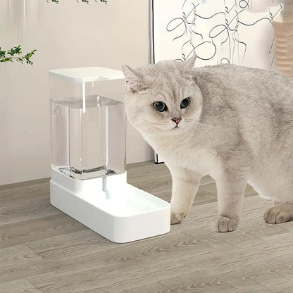 Summer Transparent Large Capacity Automatic Pet Feeder and Water Dispenser for Dogs and Cats