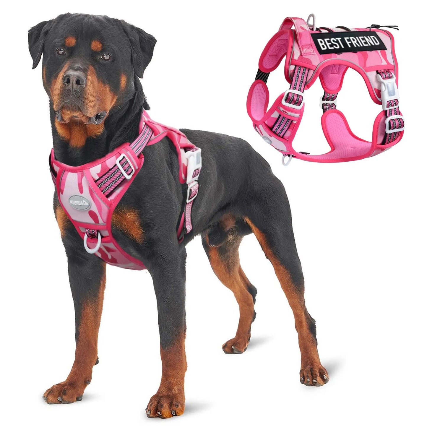 Auroth Tactical Dog Harness - Versatile Walking and Safety Harness for Small to Large Dogs, Durable and Reflective, Adjustable No-Pull Design, Ideal Pet Supplies