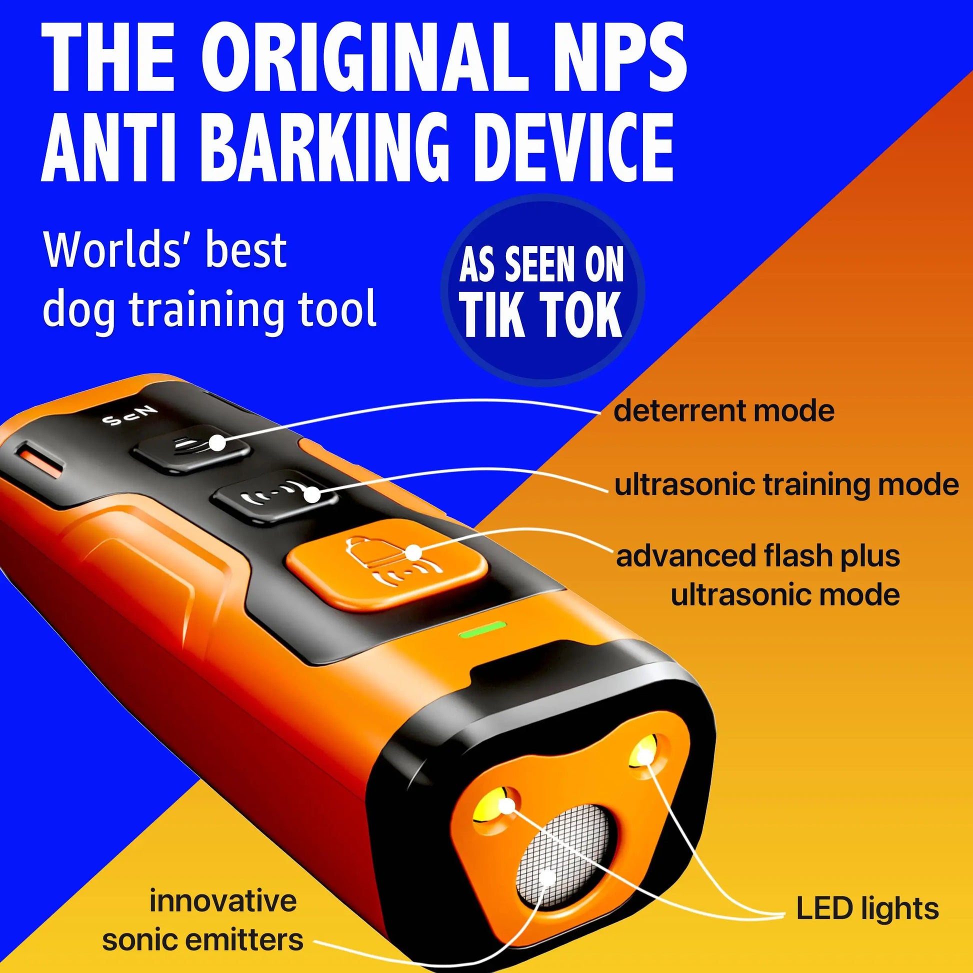 NPS 2025 Ultrasonic Dog Bark Deterrent Device - Effective Behavior Management Without Yelling or Physical Correction