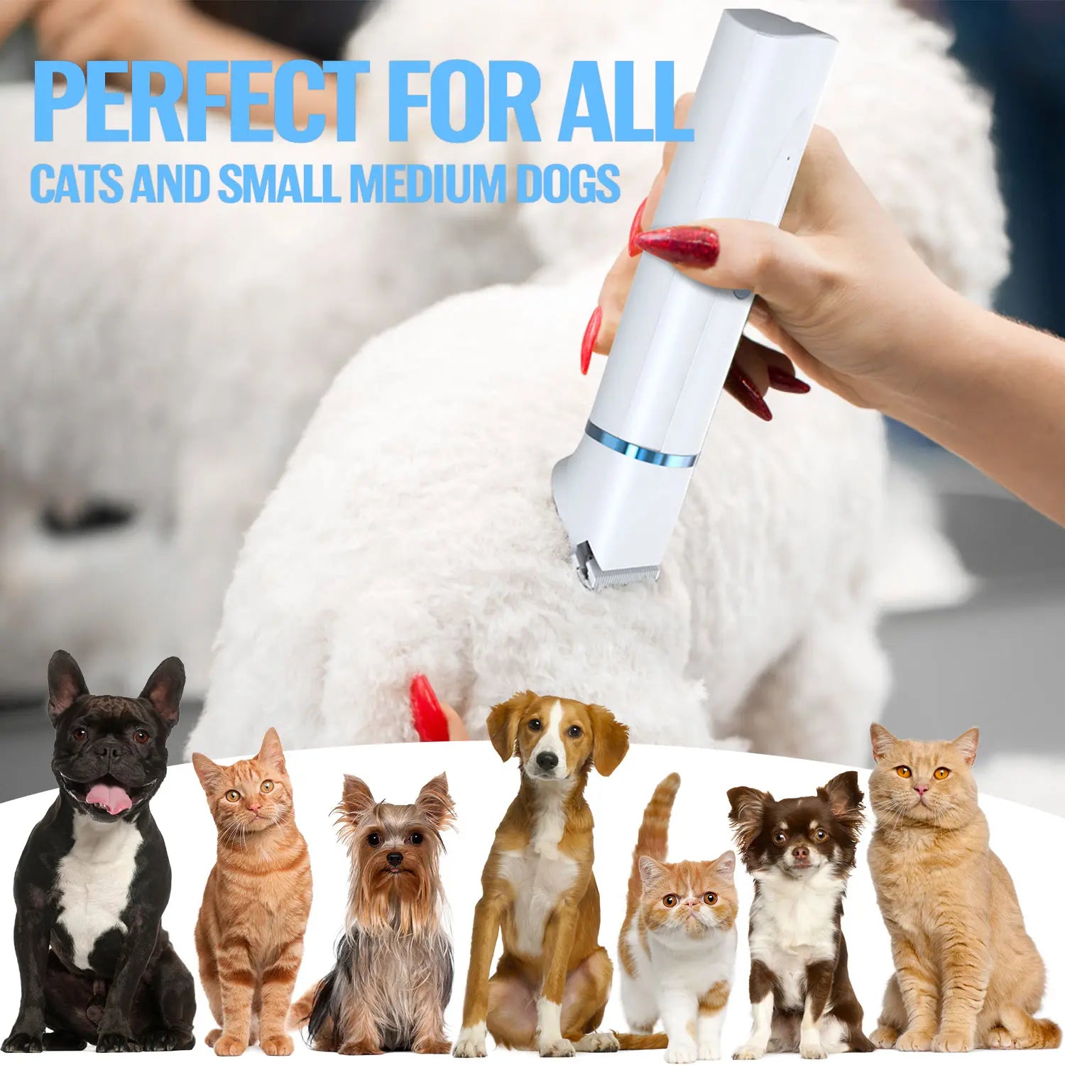 Petygo Professional 4-In-1 Dog Grooming Kit with Nail Grinder and Paw Trimmer - Low-Noise, Rechargeable, Cordless Electric Clippers for Dogs, Cats, and Small Pets - Ideal Gift for Holidays and Special Occasions