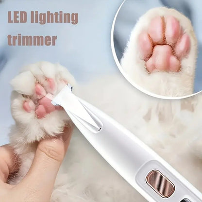 Rechargeable Pet Grooming Trimmer Kit with LED Light - Cordless, Low Noise Clippers for Dogs and Cats, Waterproof Pet Shaver