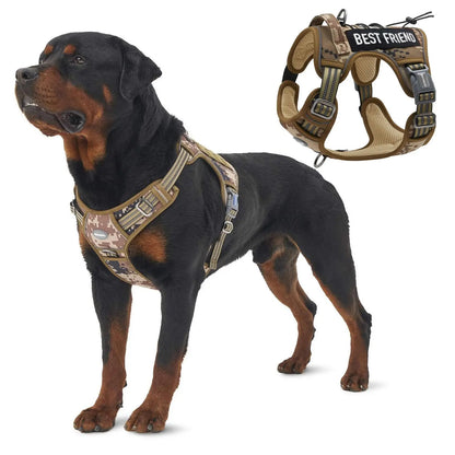 Auroth Tactical Dog Harness - Versatile Walking and Safety Harness for Small to Large Dogs, Durable and Reflective, Adjustable No-Pull Design, Ideal Pet Supplies