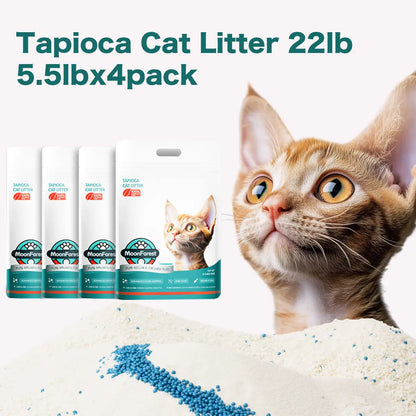 Moonforest Premium Clumping Tofu Cat Litter - Low Dust Formula for Optimal Feline Comfort
